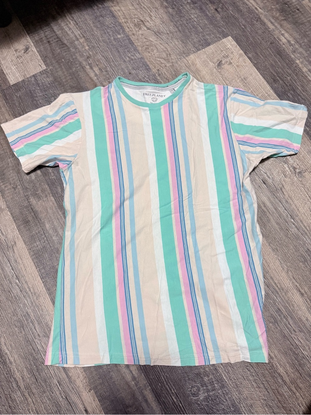 Free Planet Men's Vertical Stripe T-Shirt
